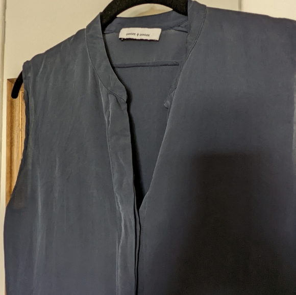 Samsoe & Samsoe blouse Medium navy - Picture 3 of 3